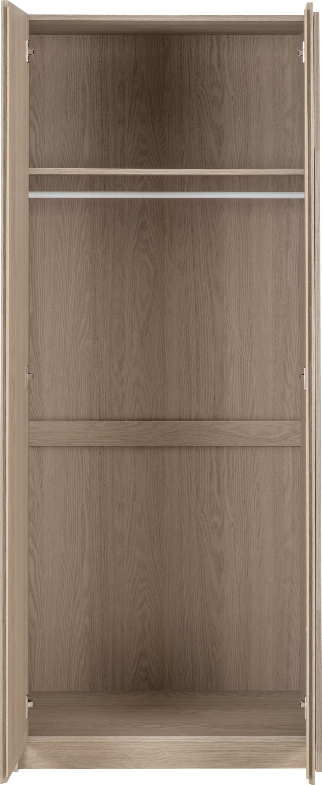 Paris 2 Door Wardrobe Mirrored - Smoked Ash Effect