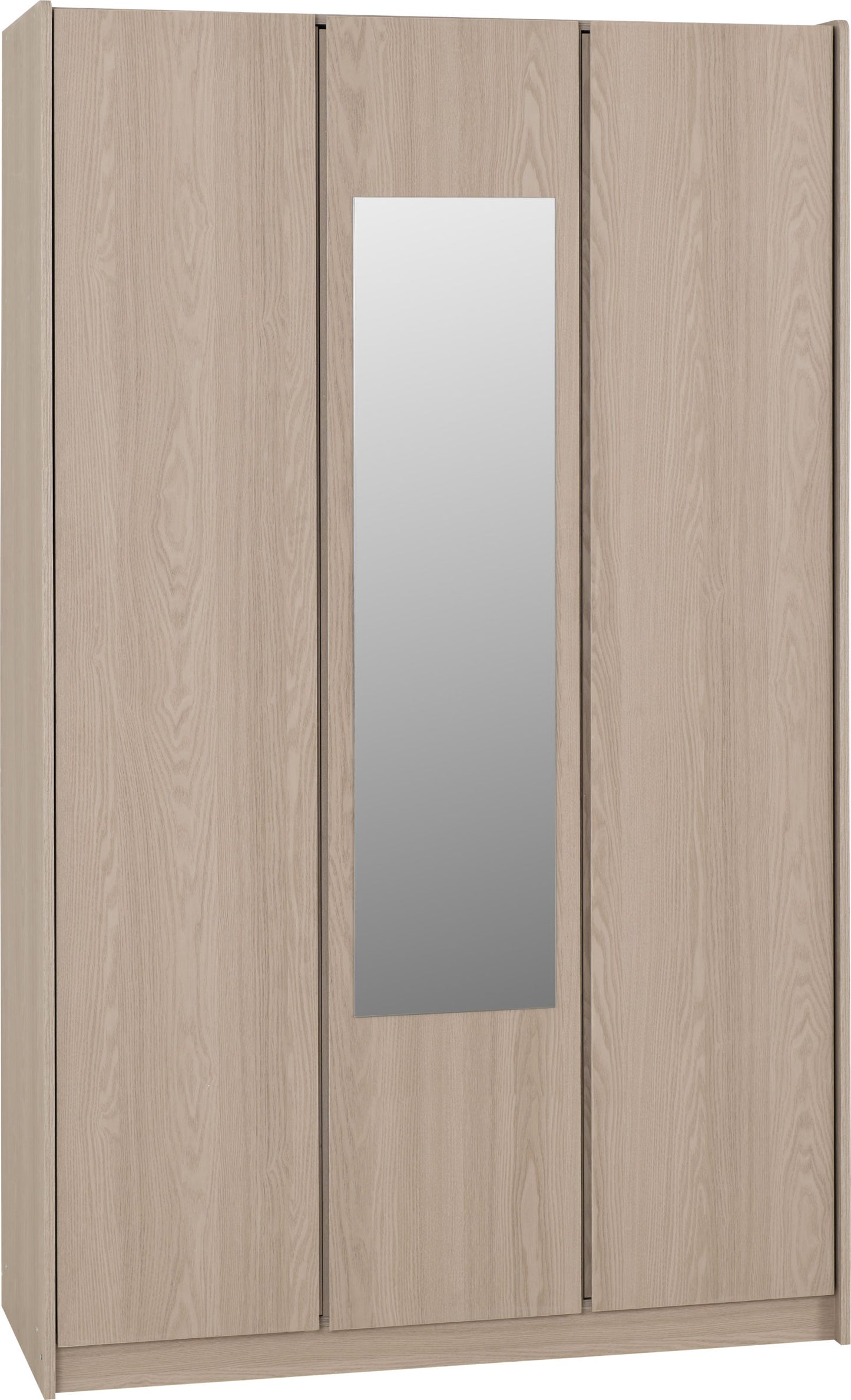 Paris 3 Door Wardrobe Mirrored  - Smoked Ash Effect