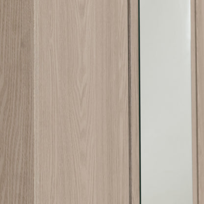 Paris 3 Door Wardrobe Mirrored  - Smoked Ash Effect