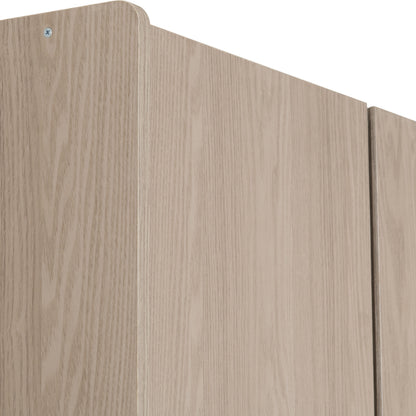 Paris 3 Door Wardrobe Mirrored  - Smoked Ash Effect