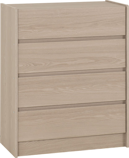 Paris 4 Drawer Chest - Smoked Ash Effect