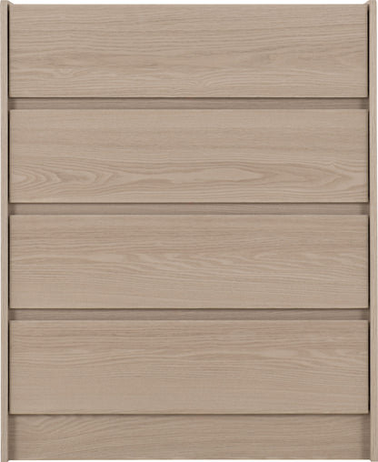 Paris 4 Drawer Chest - Smoked Ash Effect