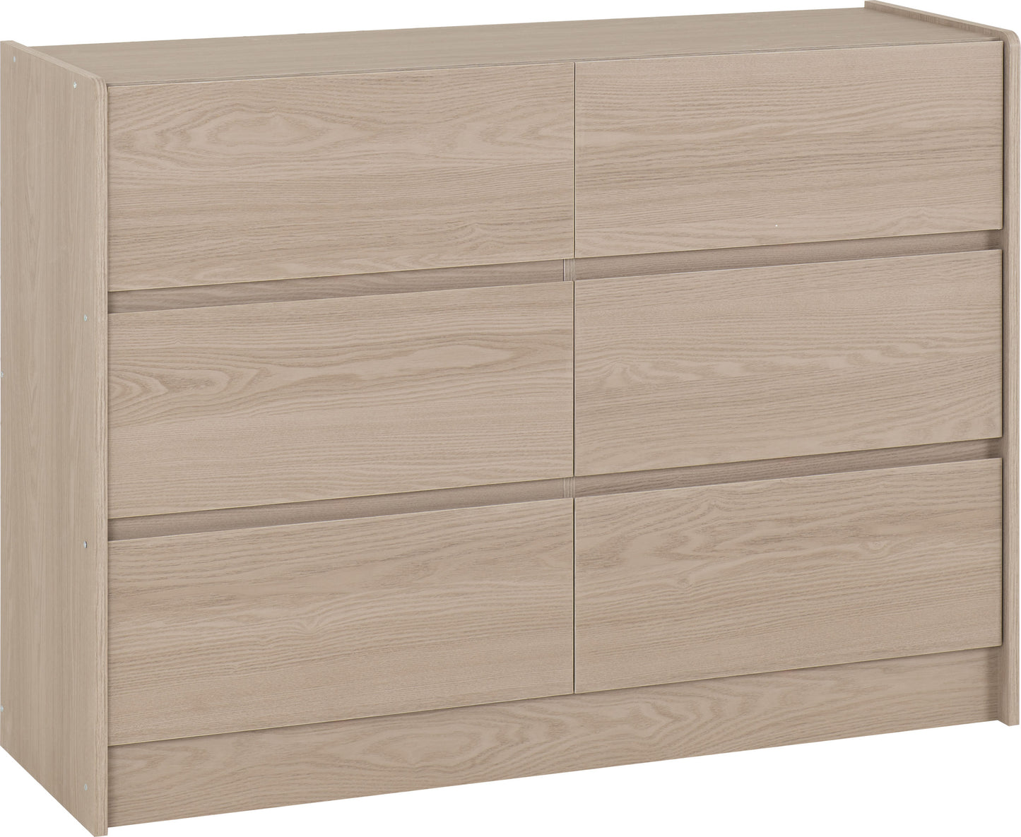 Paris 6 Drawer Chest - Smoked Ash Effect