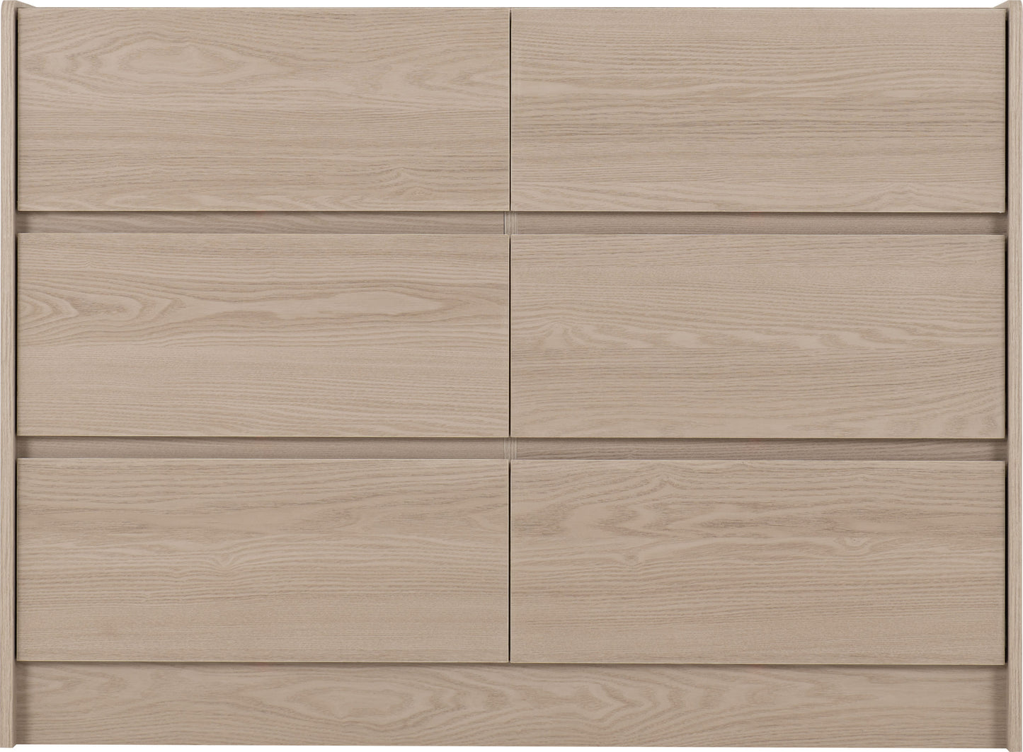 Paris 6 Drawer Chest - Smoked Ash Effect