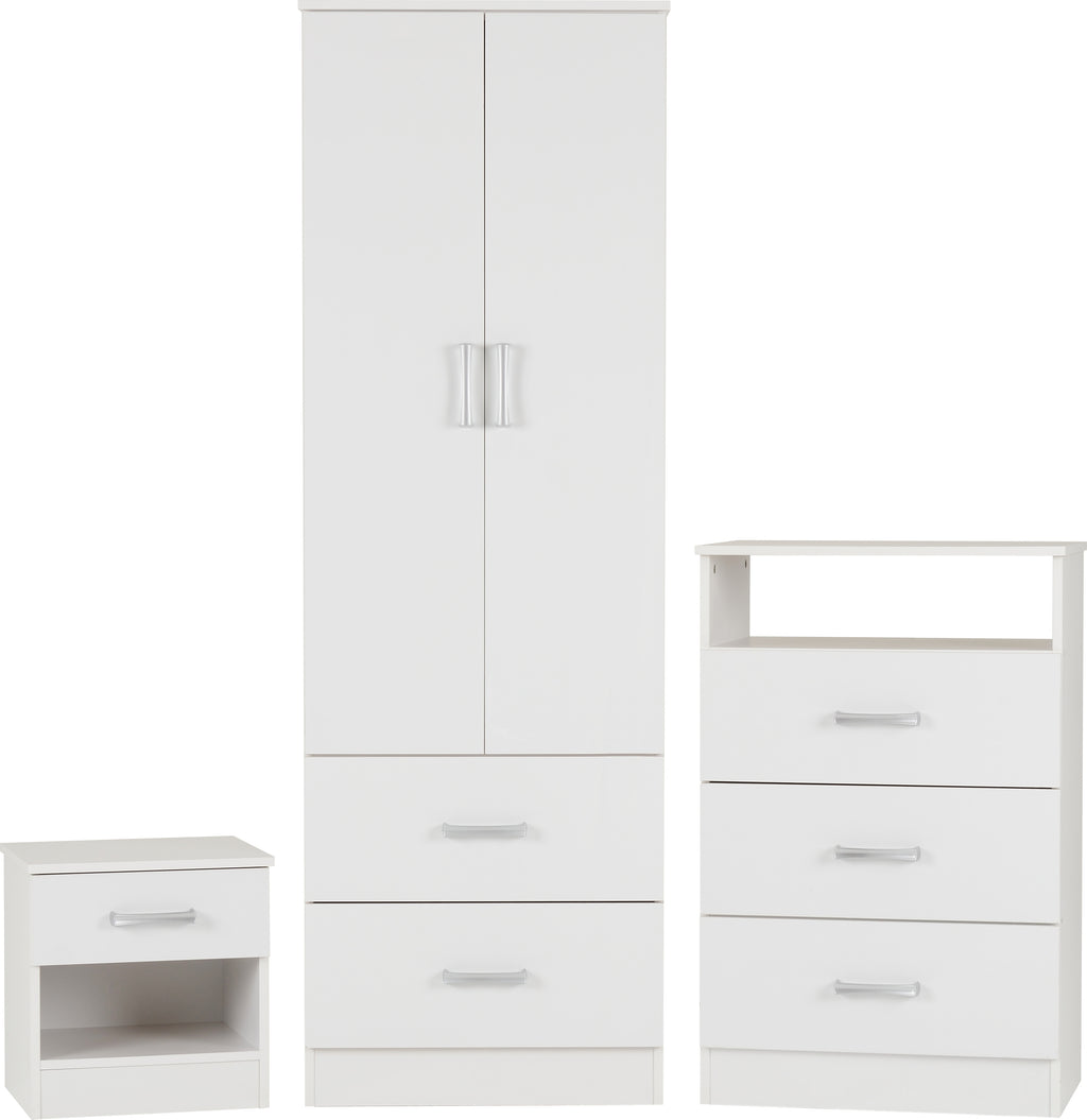 Polar Bedroom Trio Set - White
