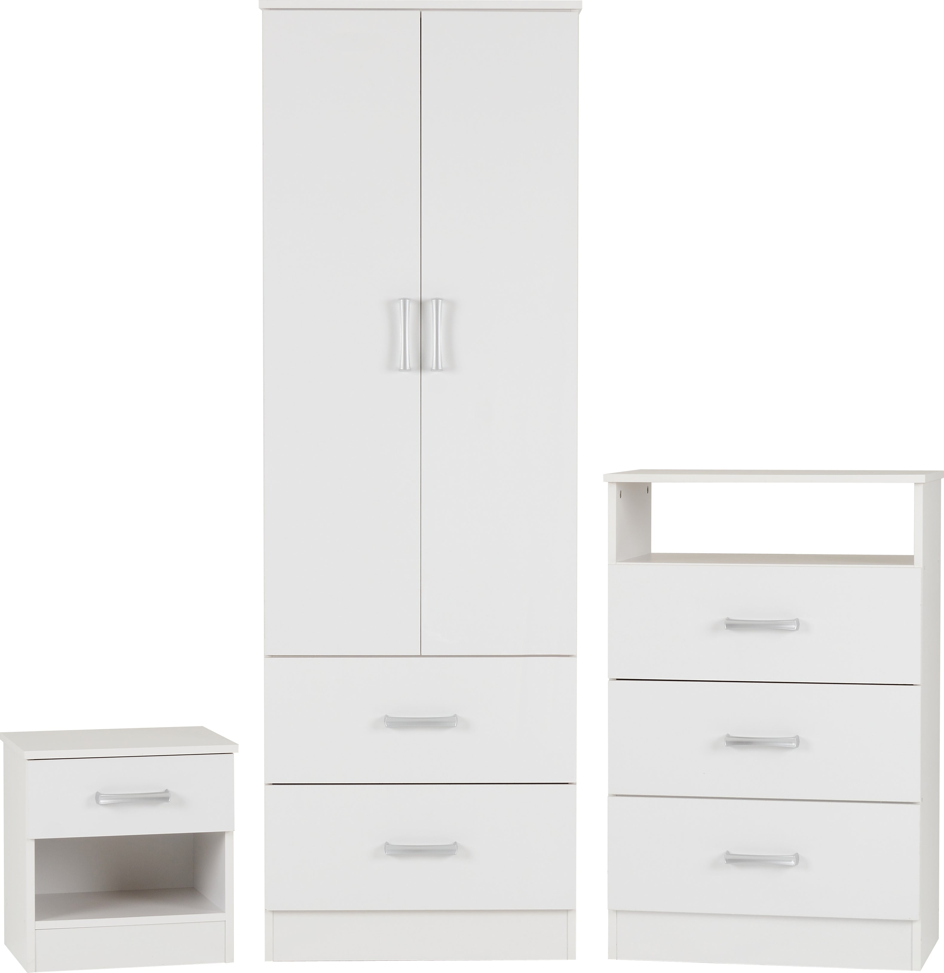 Polar Bedroom Trio Set - White