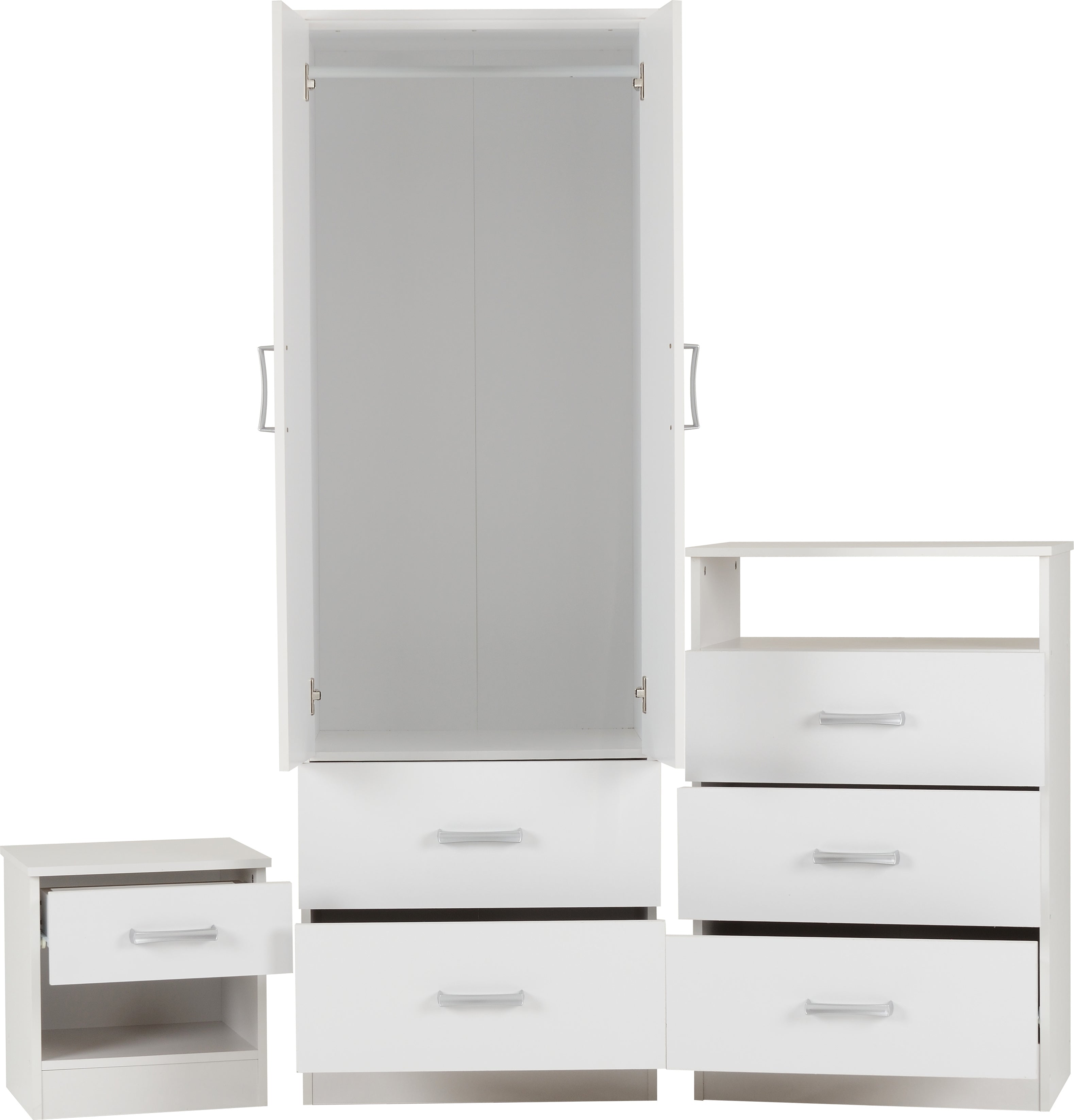 Polar Bedroom Trio Set - White