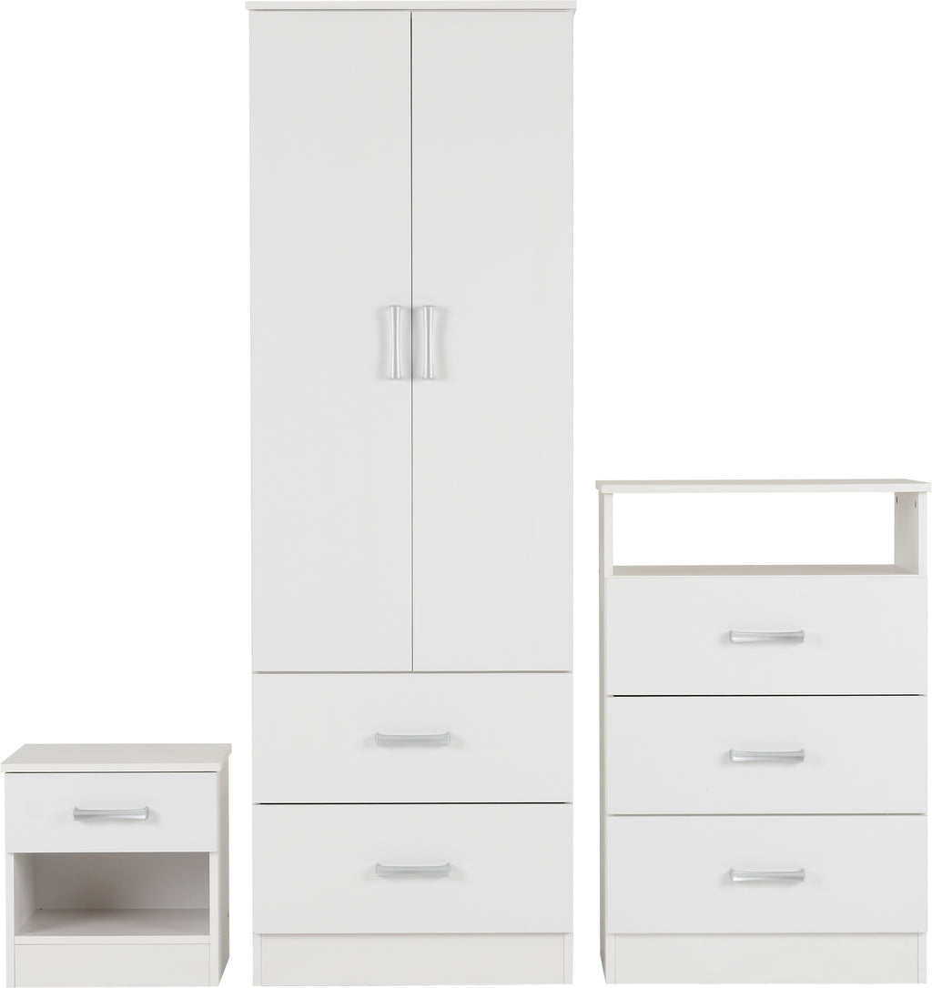 Polar Bedroom Trio Set - White