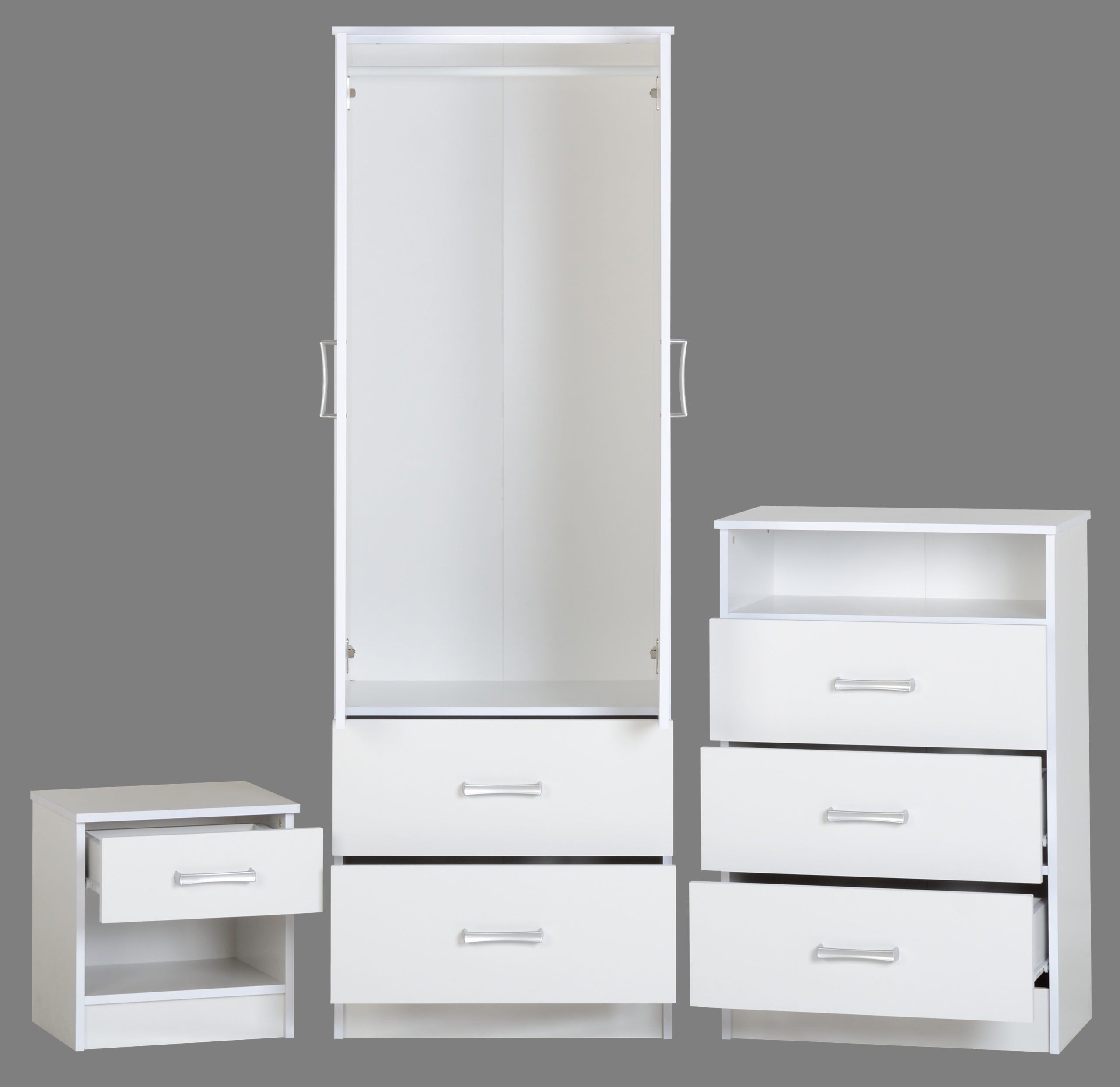 Polar Bedroom Trio Set - White