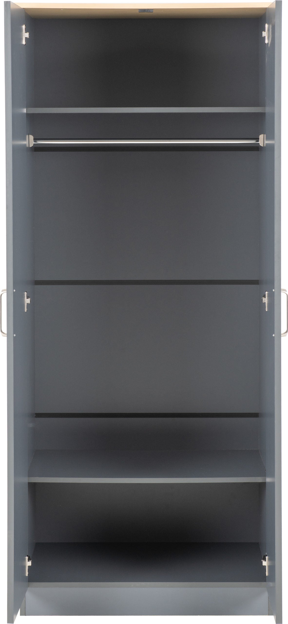 Portland 2 Door Wardrobe - Grey/Oak Effect