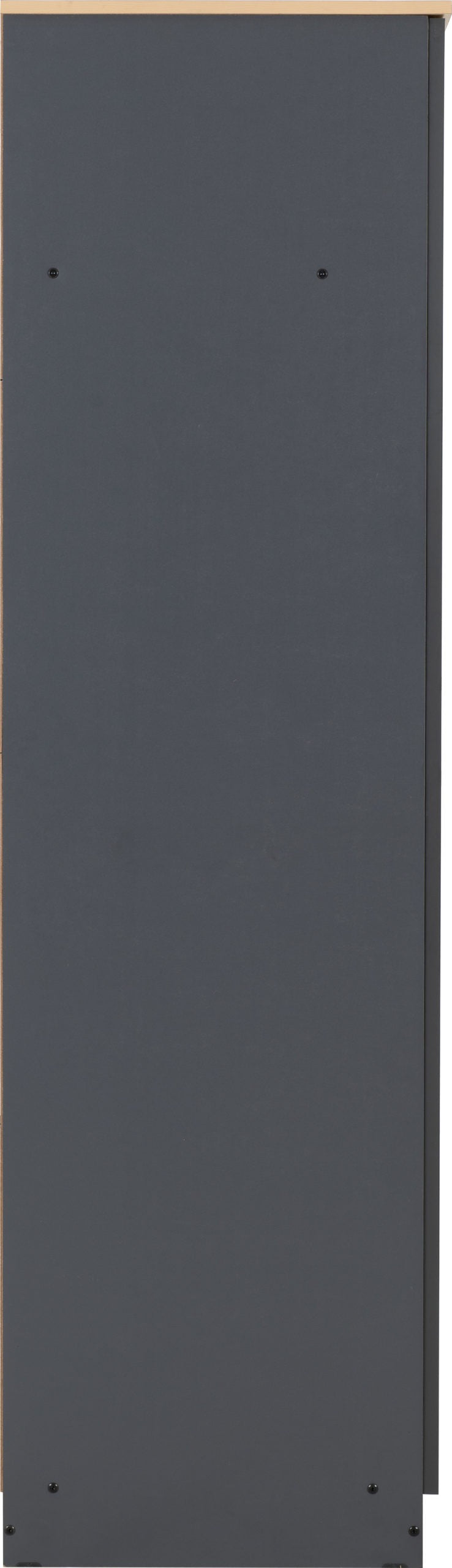 Portland 2 Door Wardrobe - Grey/Oak Effect