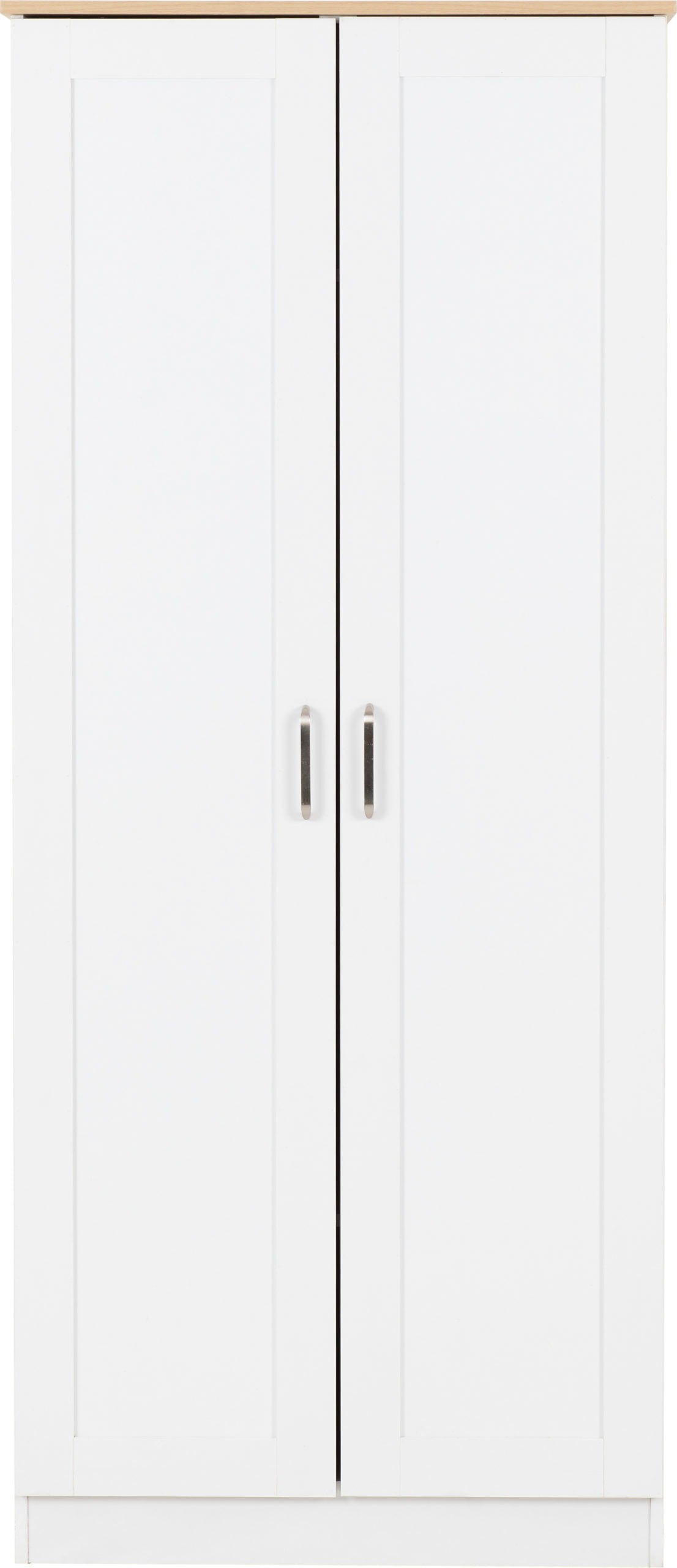 Portland 2 Door Wardrobe - White/Oak Effect