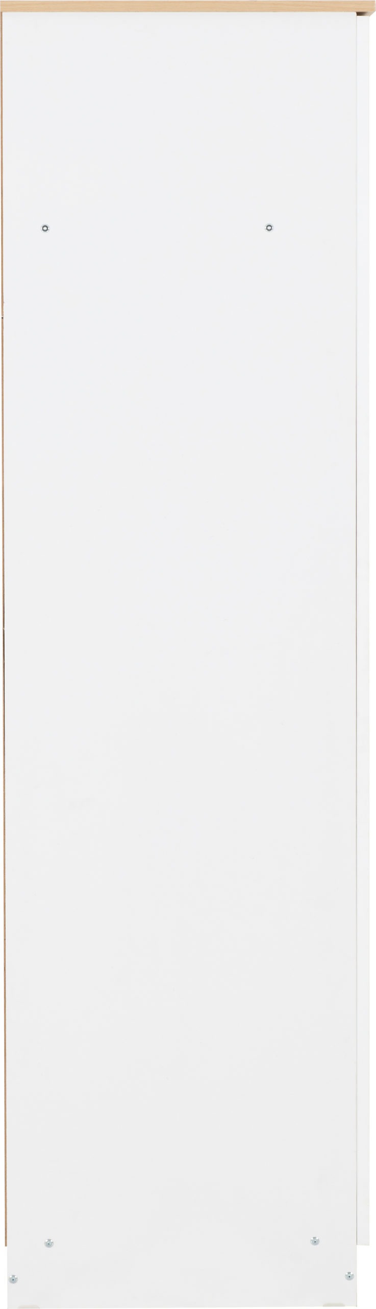 Portland 2 Door Wardrobe - White/Oak Effect
