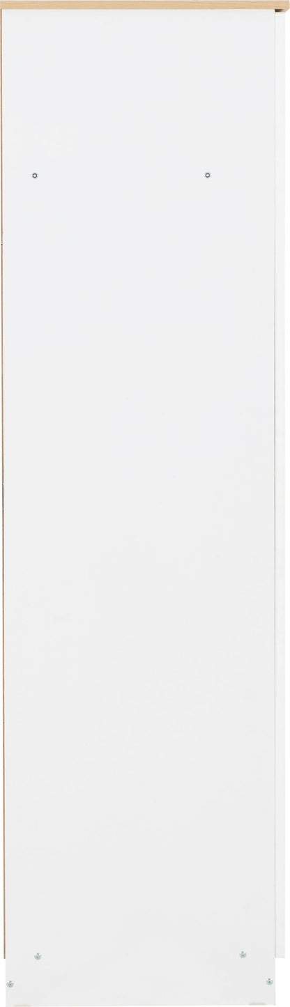 Portland 2 Door Wardrobe - White/Oak Effect