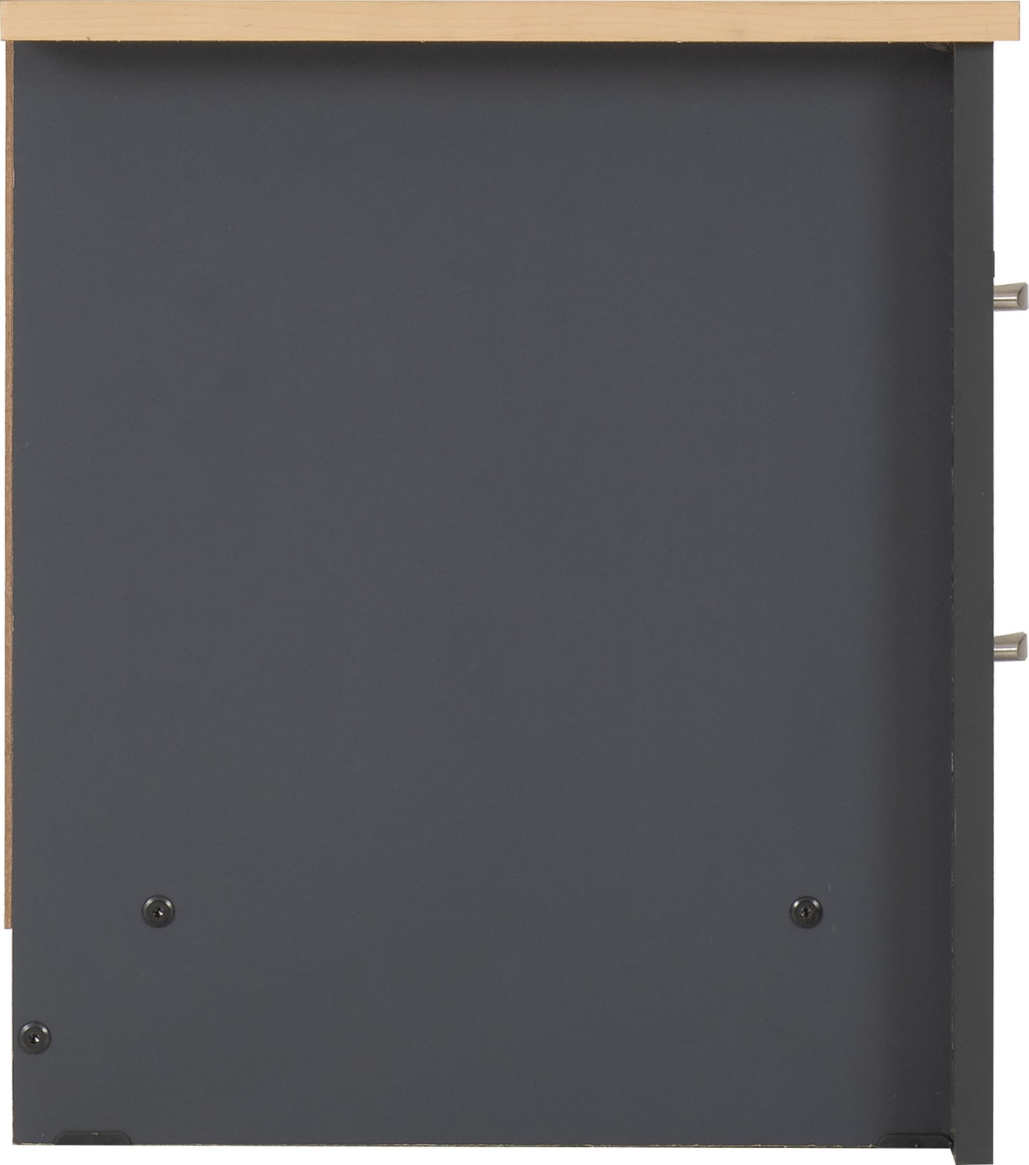 Portland 2 Drawer Bedside - Grey/Oak Effect