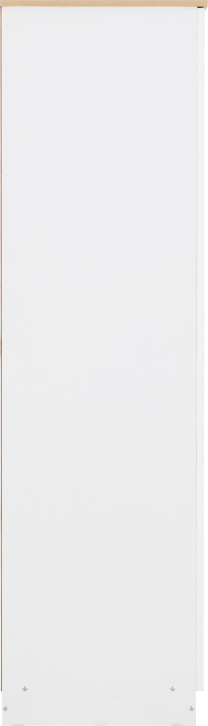 Portland 3 Door Wardrobe - White/Oak Effect