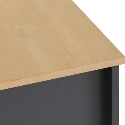 Portland 3 Drawer Chest - Grey/Oak Effect