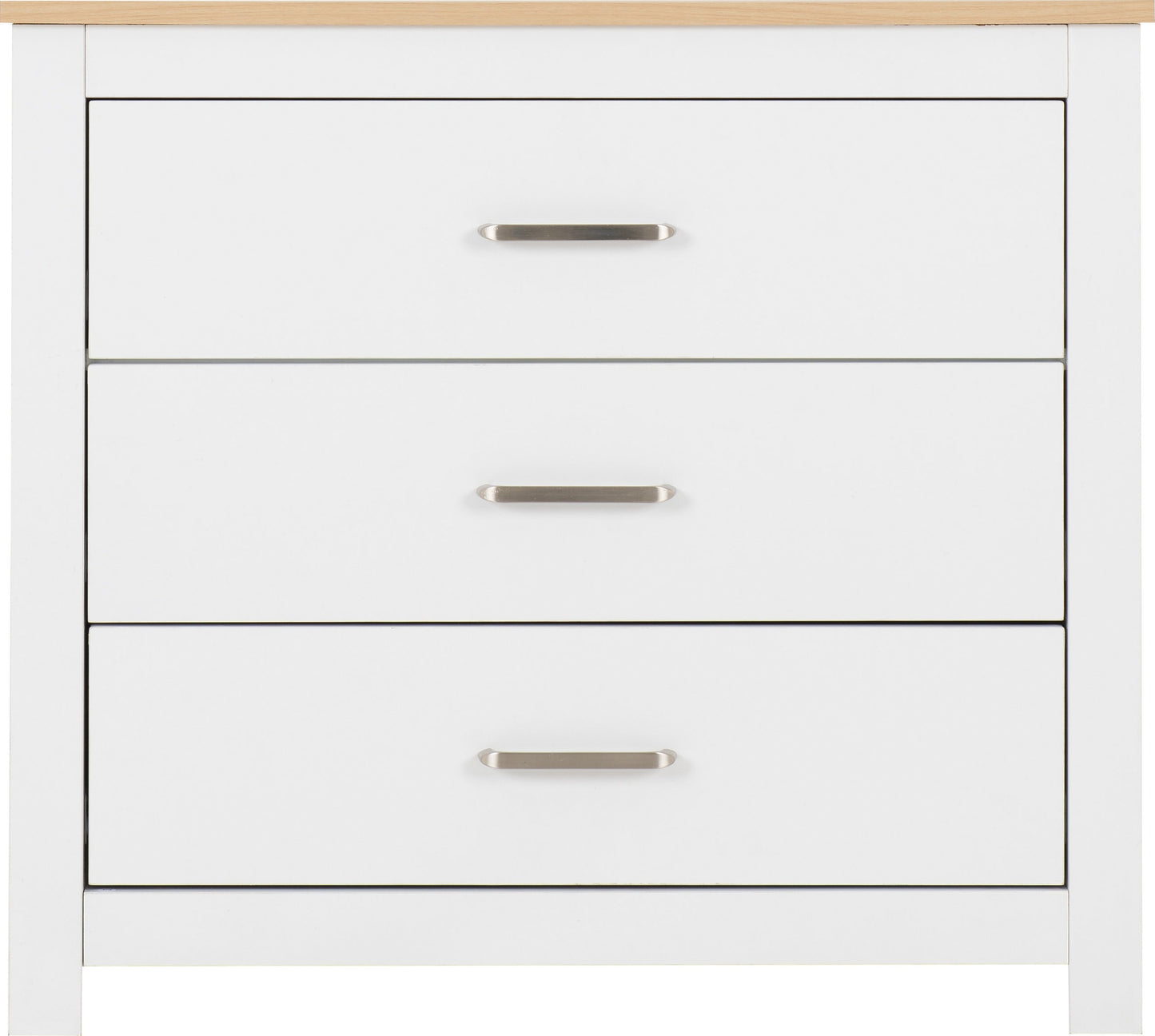 Portland 3 Drawer Chest - White/Oak Effect