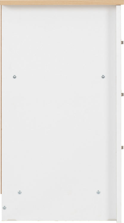 Portland 3 Drawer Chest - White/Oak Effect