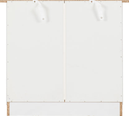 Portland 3 Drawer Chest - White/Oak Effect