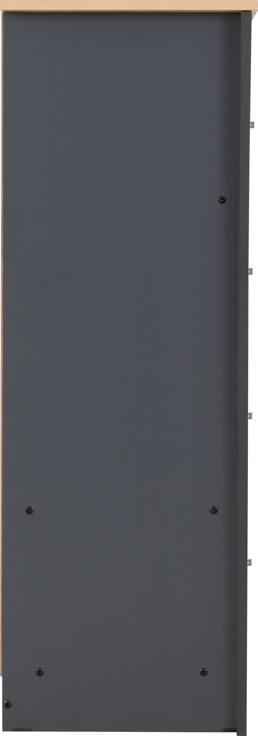 Portland 3+2 Drawer Chest - Grey/Oak Effect