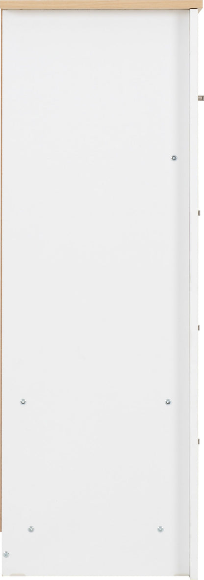Portland 3+2 Drawer Chest - White/Oak Effect