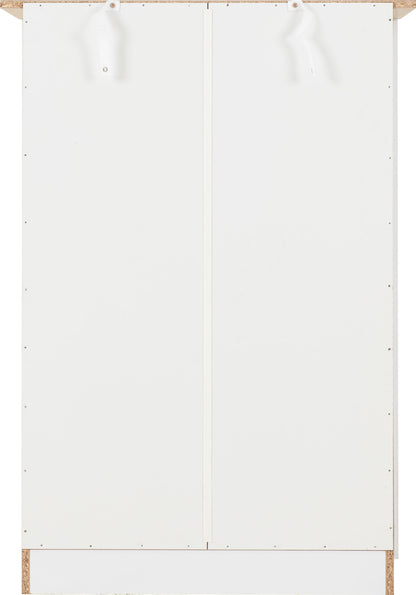 Portland 3+2 Drawer Chest - White/Oak Effect