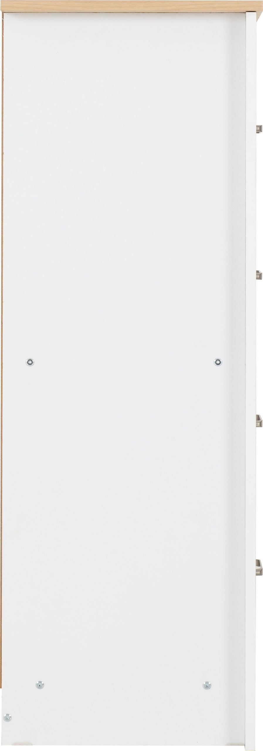 Portland 4 Drawer Chest - White/Oak Effect