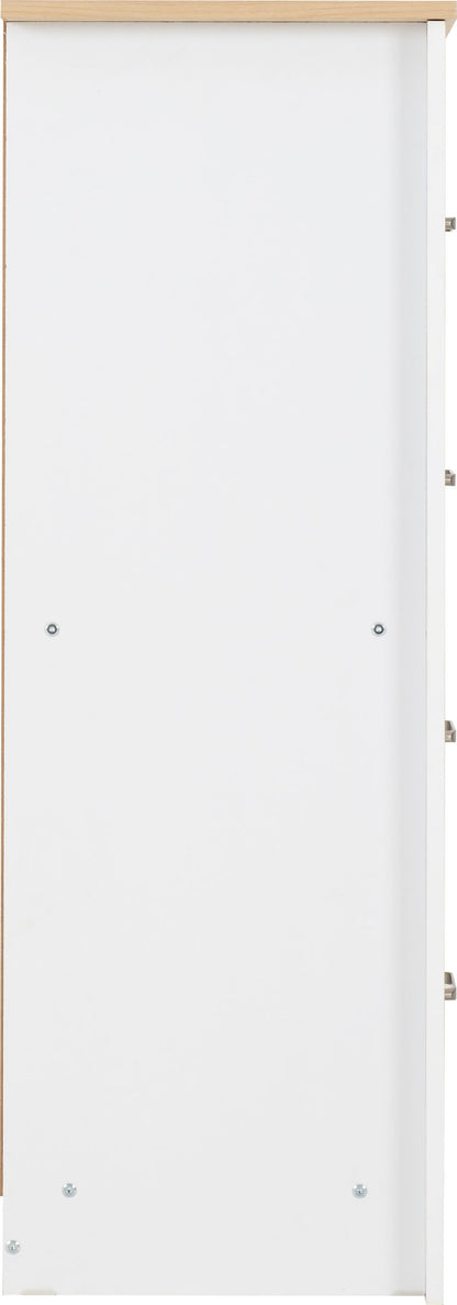 Portland 4 Drawer Chest - White/Oak Effect