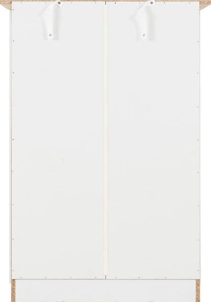 Portland 4 Drawer Chest - White/Oak Effect