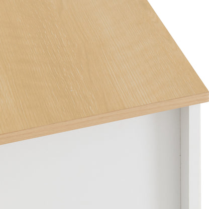 Portland 4 Drawer Chest - White/Oak Effect