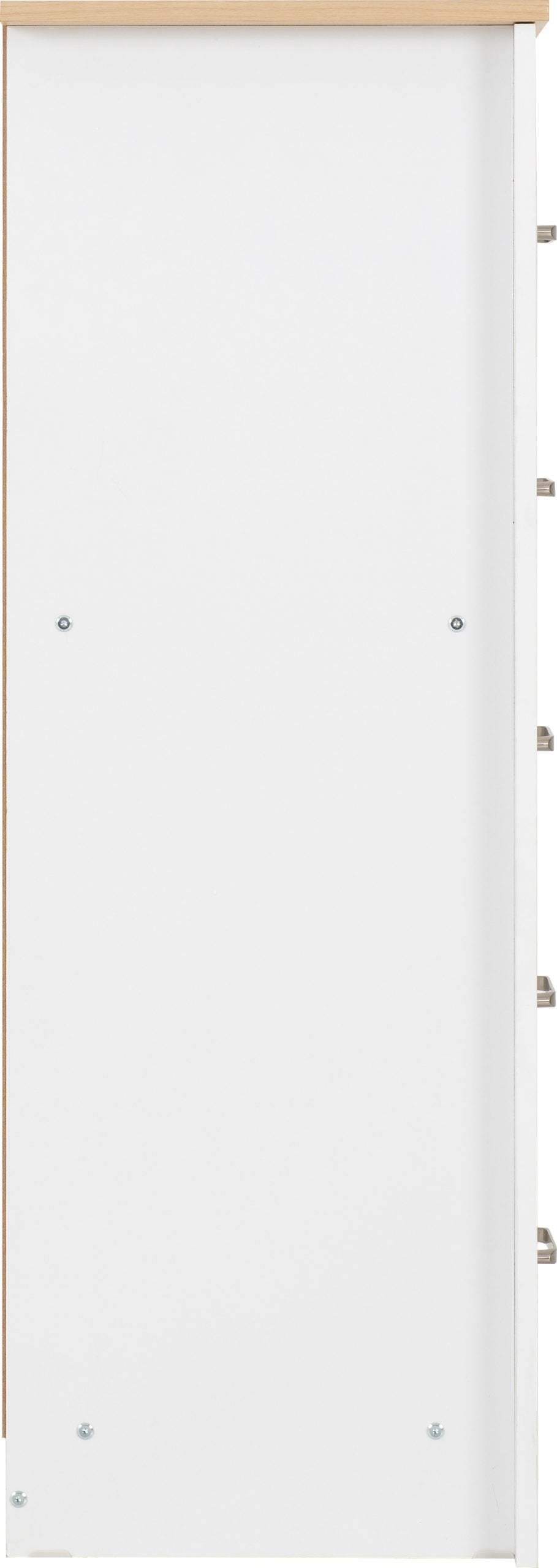 Portland 5 Drawer Narrow Chest - White/Oak Effect