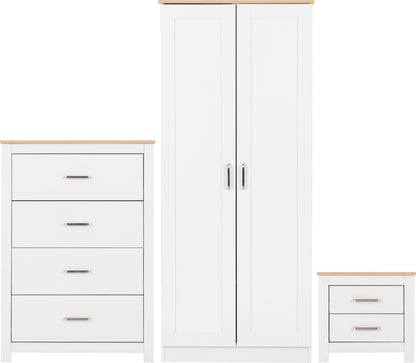 Portland Trio Set - White/Oak Effect