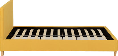Prado 4'6" Bed - Mustard Fabric