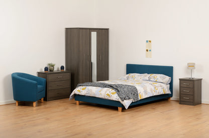 Prado 4'6" Bed - Petrol Blue Fabric