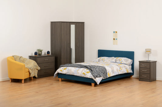 Prado 4'6" Bed - Petrol Blue Fabric