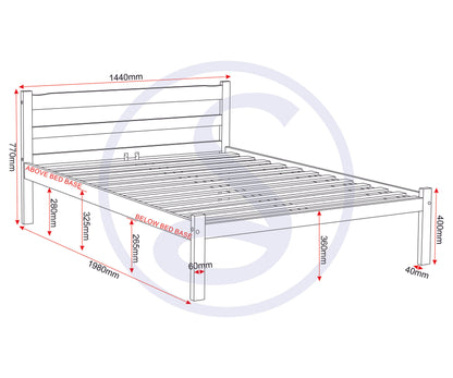 Panama 4'6" Bed - Natural Wax