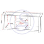 Panama Flat Screen Tv Unit - White/Natural Wax