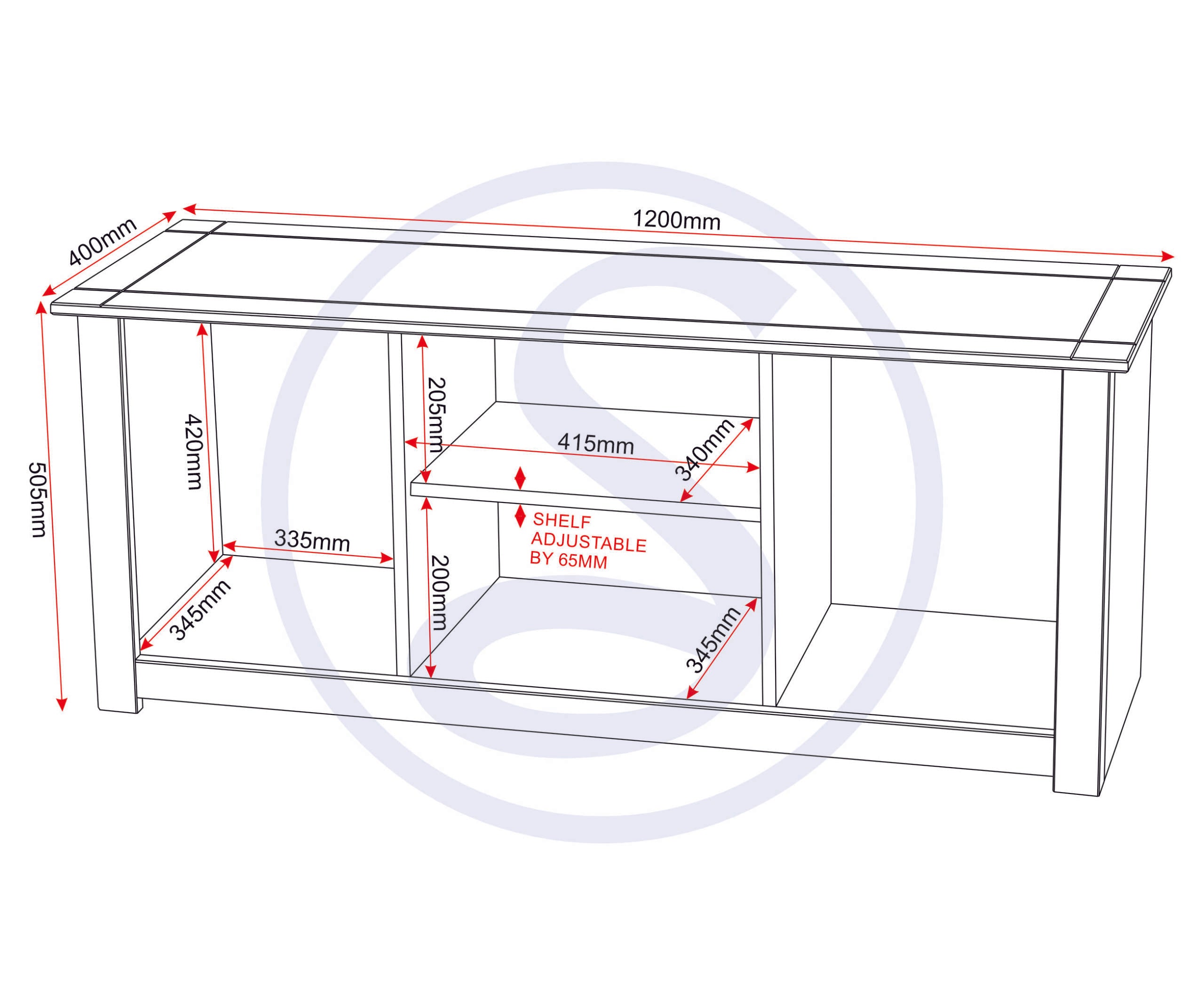 Panama Flat Screen Tv Unit - White/Natural Wax