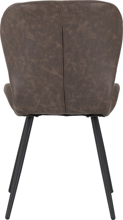 Quebec Dining Chair (X4 Per Box) - Brown Pu