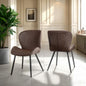 Quebec Dining Chair (X4 Per Box) - Brown Pu