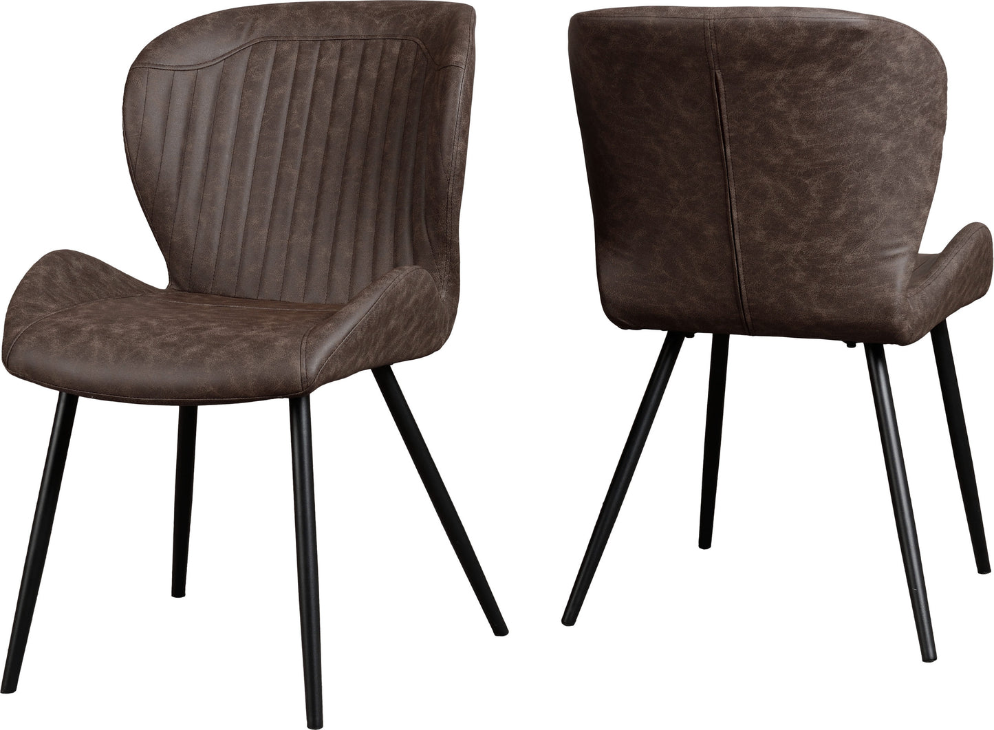 Quebec Dining Chair (X4 Per Box) - Brown Pu