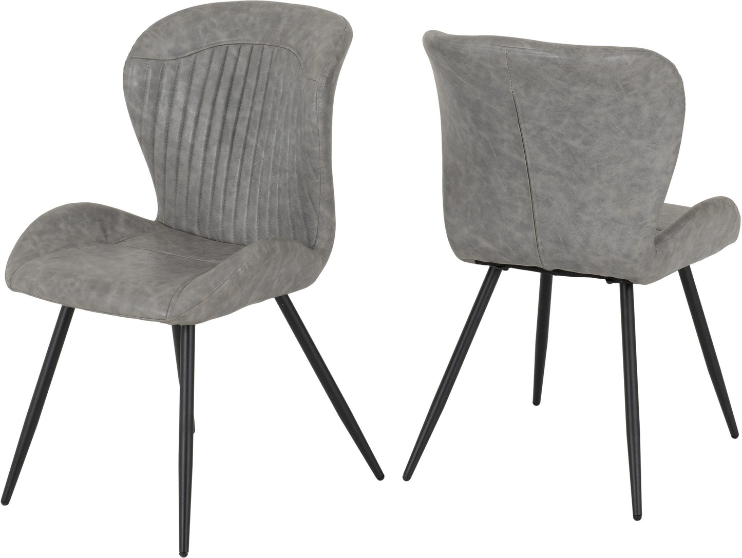 Quebec Dining Chair (X4 Per Box) - Grey Pu