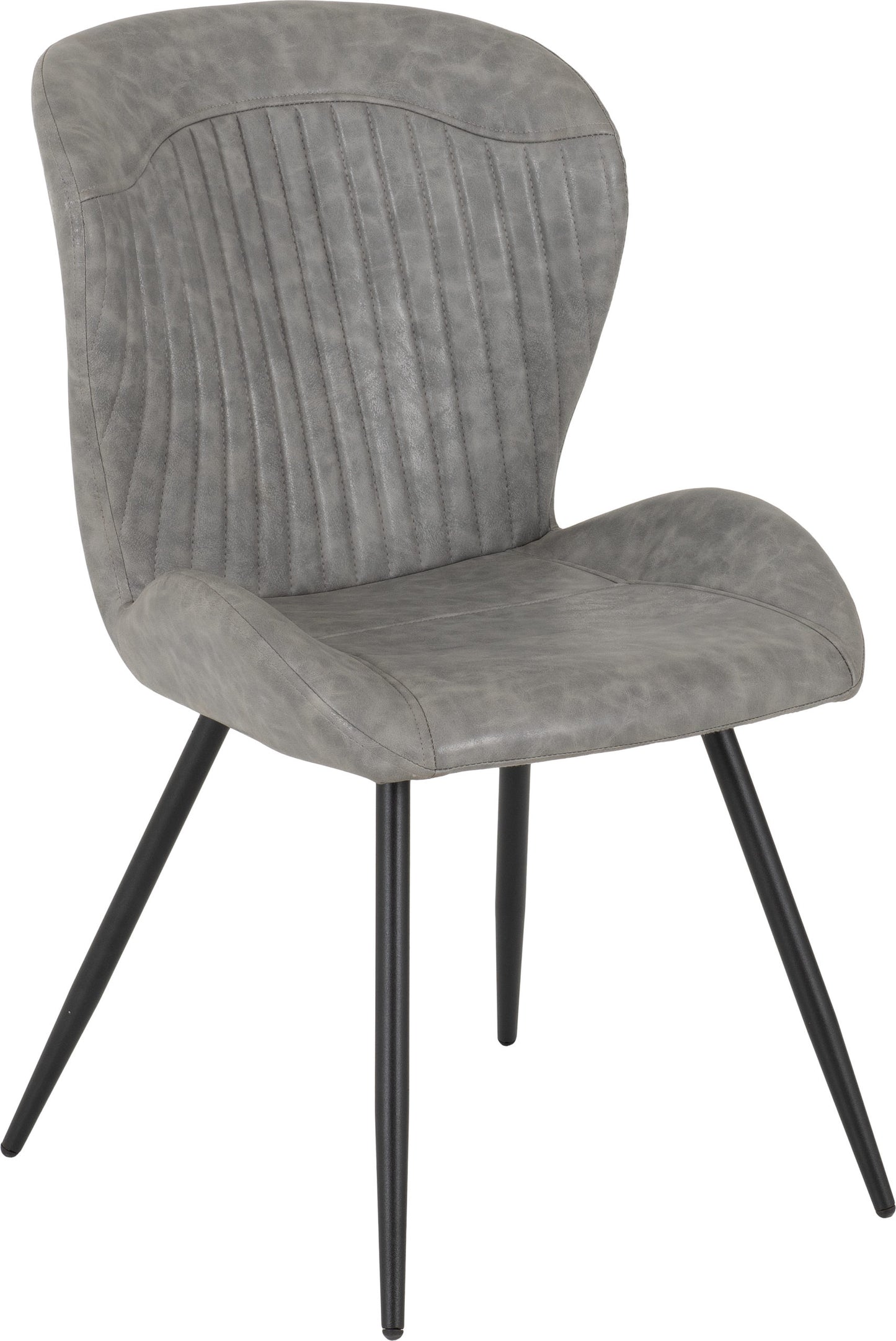 Quebec Dining Chair (X4 Per Box) - Grey Pu