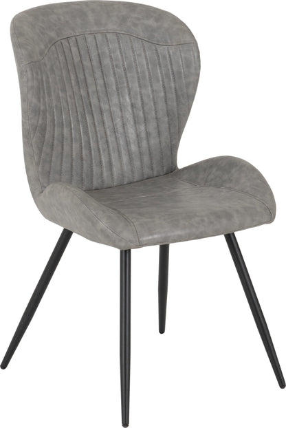 Quebec Dining Chair (X4 Per Box) - Grey Pu