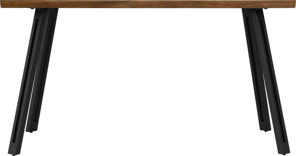 Quebec Wave Edge Dining Table - Medium Oak Effect