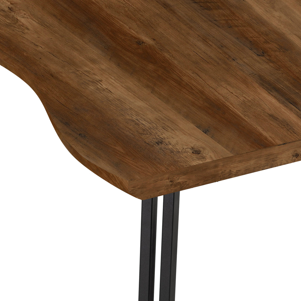 Quebec Wave Edge Dining Table - Medium Oak Effect