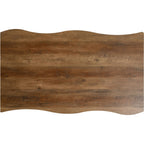 Quebec Wave Edge Dining Table - Medium Oak Effect