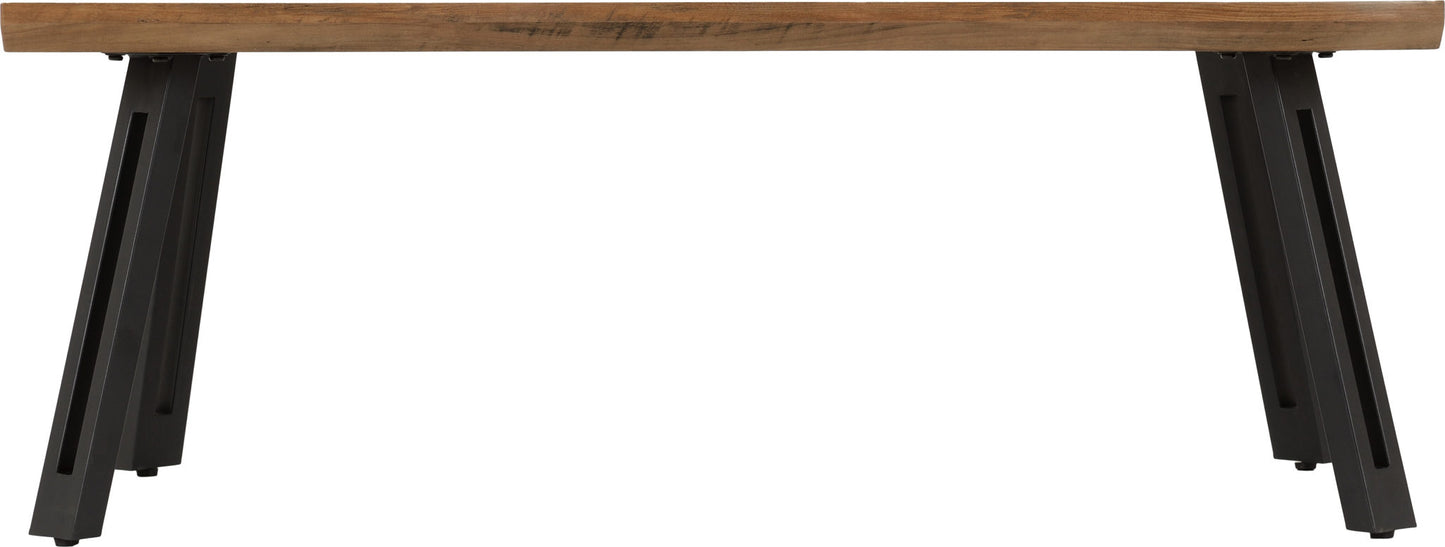 Quebec Wave Edge Coffee Table - Medium Oak Effect