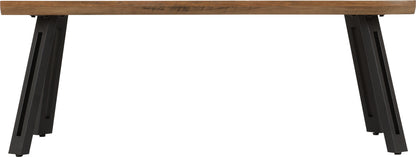 Quebec Wave Edge Coffee Table - Medium Oak Effect